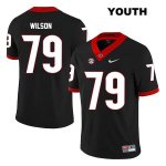 Youth Georgia Bulldogs NCAA #79 Isaiah Wilson Nike Stitched Black Legend Authentic College Football Jersey ALW8154RG
